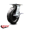 Service Caster 8 Inch Heavy Duty Phenolic Caster with Roller Bearing and Brake SCC-35S820-PHR-SLB